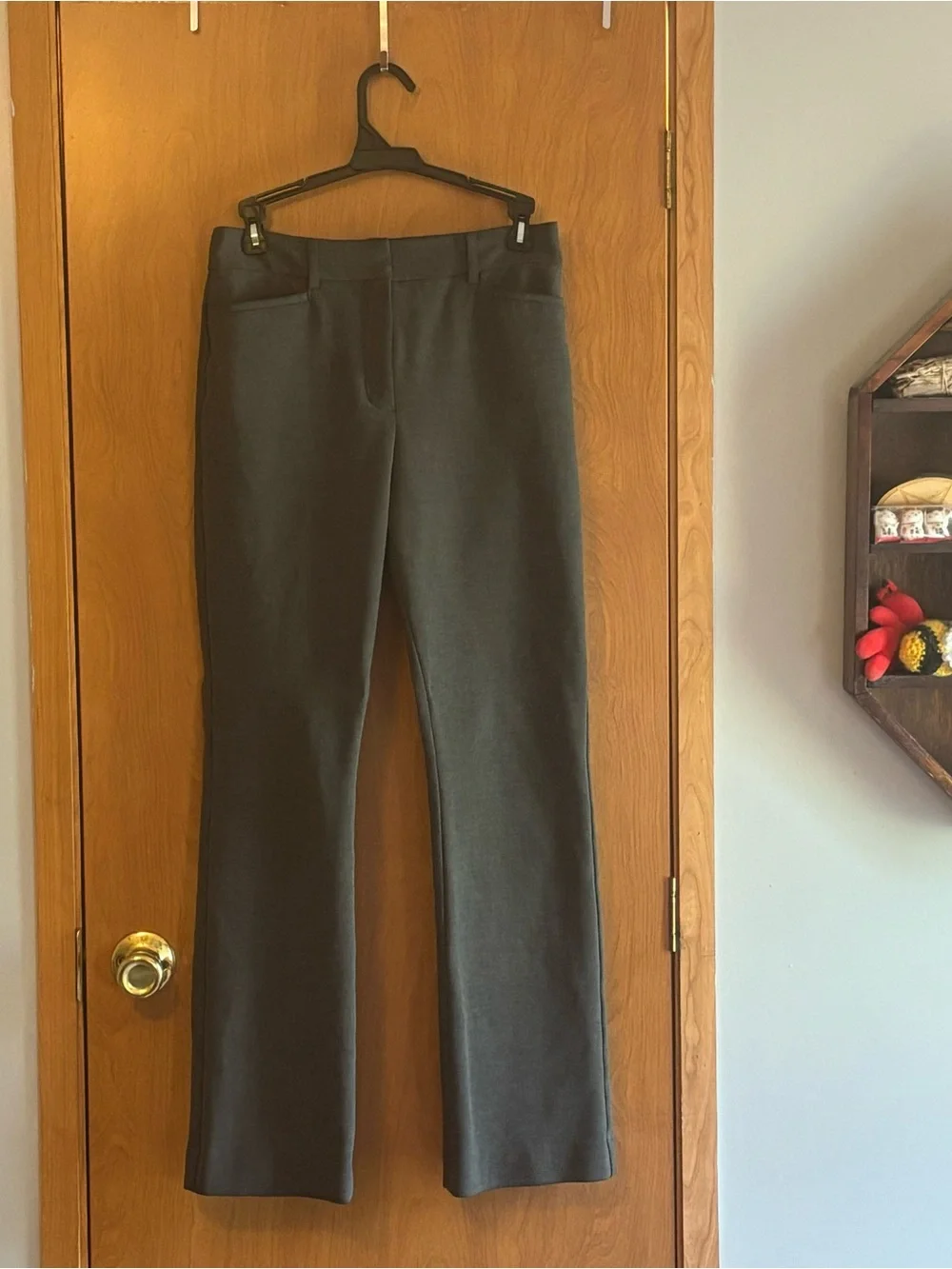 Express Classic Women's Grey Dress Pants - Tailored Straight Leg- 4S